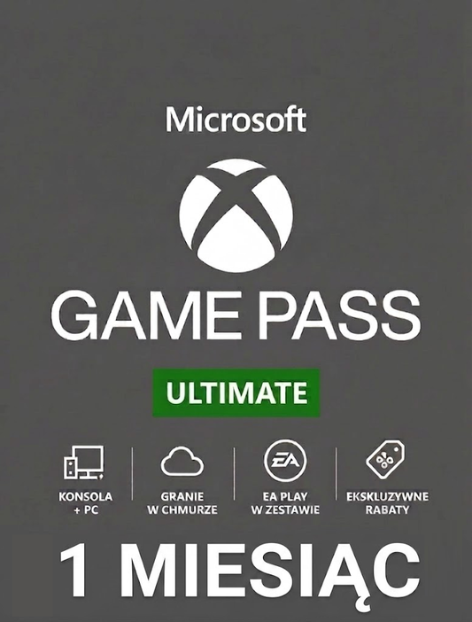 XBOX GAME PASS ULTIMATE 1 MIESĄC 30 DNI EA PLAY + LIVE GOLD + CORE
